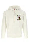Kenzo Tiger Embroidery Hoodie Hood Graphic Print In White