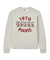 Kenzo Paris Graphic Crew-neck Sweatshirt In Neutral