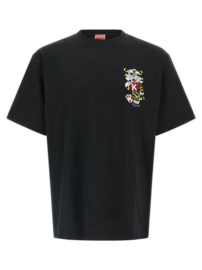 Kenzo Wild Tiger Embroidered T-shirt Black