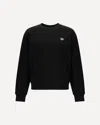 Kenzo Wild Tiger Crew Neck Sweatshirt Ribbed Cuffs Hem In Black