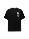 Kenzo Wild Tiger Motif Embroidered On The Chest Oversized T-shirt In Black