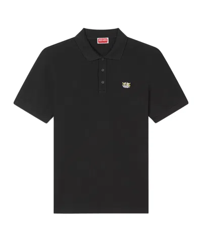 Kenzo ' Wild Tiger' Slim Polo In Cotton In Black