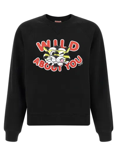Kenzo 'wild Tiger' Sweatshirt In Black
