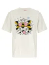 Kenzo Tiger Motif Crew Neck Short Sleeve T-shirt In White