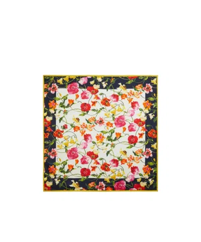 Kenzo ' Wildflower' Square In Silk In Multi