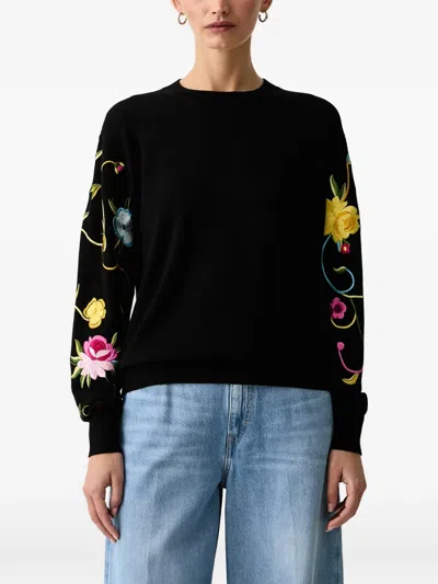 Kenzo Wildflower Sweater In Black