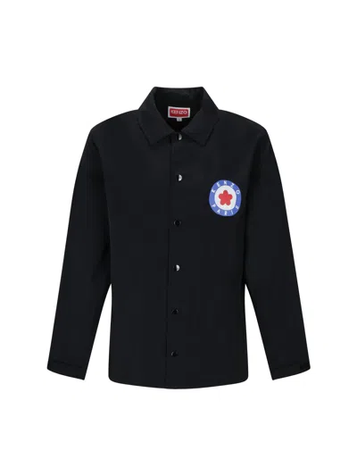 Kenzo Windproof Jacket In Blue