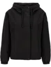 Kenzo 'boke 2.0' Black Windbreaker With Drawstring Hood And Logo Patch On The Sleeve In Schwarz