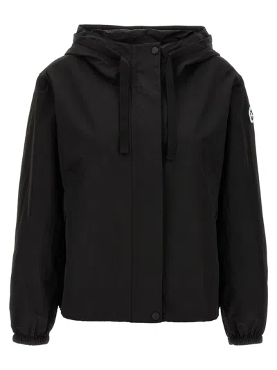 Kenzo Windproof Jacket With Adjustable Drawstring In Black