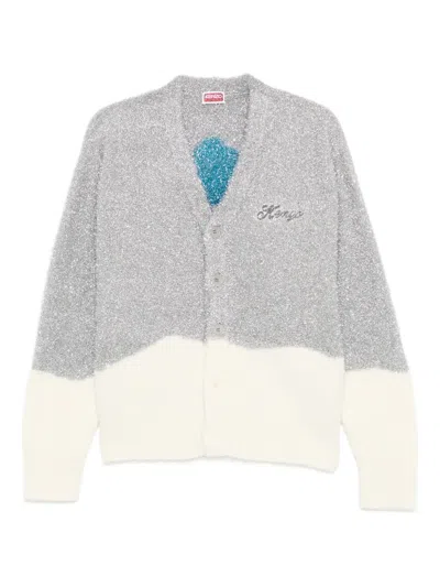 Kenzo Winter Holidays Cardigan In Grey