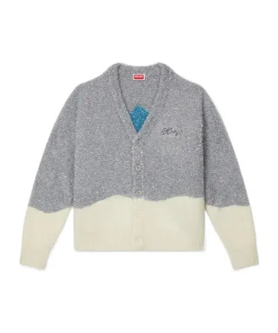 Kenzo ' Winter Holidays' Tinsel Cardigan In Mixed Wool In Multi