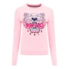 Kenzo (wmns)  Alphabet Tiger Head Embroidered Pullover Long Sleeves Hoodie Pink