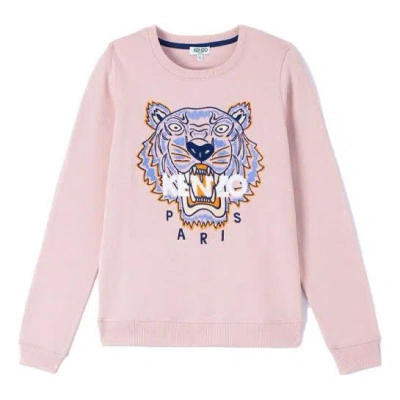 Kenzo (wmns)  Classic Tiger Head Printing Round Neck Hoodie Pink