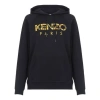 Kenzo Logo Embroidered Hooded Sweater In Black