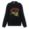 Kenzo Tiger Embroidered Pullover In Black