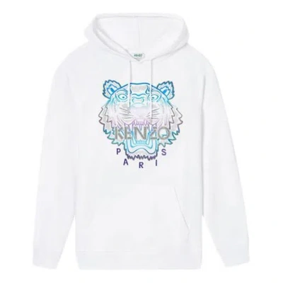Kenzo (wmns)  Series Tiger Head Embroidery Hooded Hedging Hoodie White