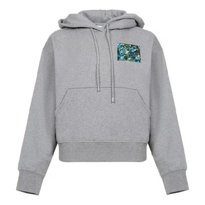 Kenzo (wmns)  Ss21 Pattern Long Sleeves Fleece Lined Hoodie Gray