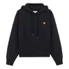 Kenzo (wmns)  Ss21 Small Tiger Head Embroidered Loose Version Hoodie Black In Black