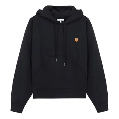 Kenzo (wmns)  Ss21 Small Tiger Head Embroidered Loose Version Hoodie Black