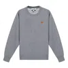 Kenzo (wmns)  Ss21 Small Tiger Head Logo Embroidered Pattern Round Neck Long Sleeves Hoodie Gray