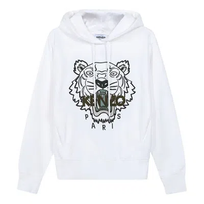 Kenzo (wmns)  Ss21 Tiger Head Embroidered Hoodie White
