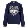 Kenzo (wmns)  Ss21 Tiger Pattern Round Neck Pullover Hoodie Navy Blue