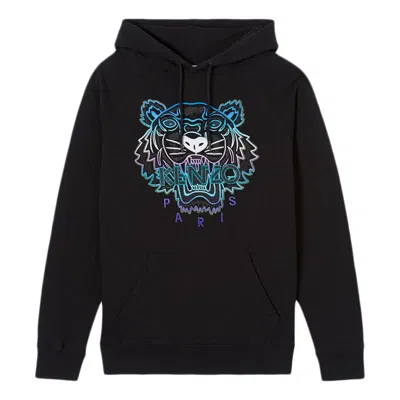 Kenzo (wmns)  Tiger Head Hooded Pullover Long Sleeves Hoodie Black