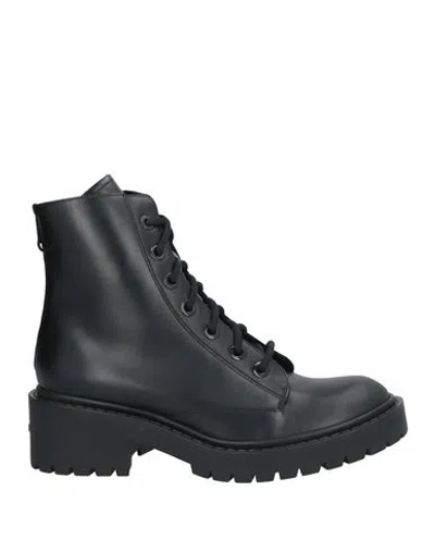 Kenzo Woman Ankle Boots Black Size 5 Leather