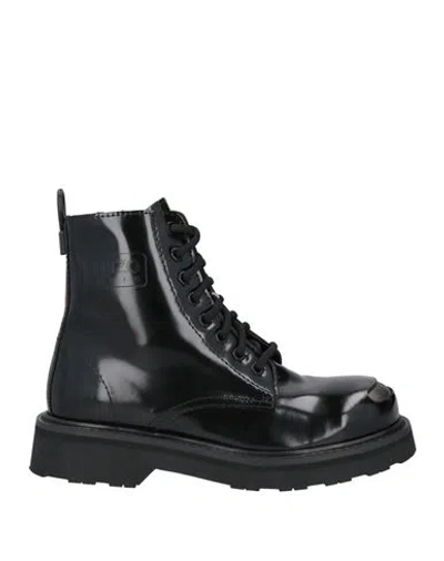 Kenzo Woman Ankle Boots Black Size 6.5 Leather