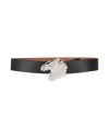 Kenzo Woman Belt Black Size 34 Leather In Black