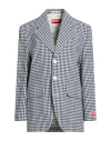 Kenzo Oversized Gingham Blazer In Blue