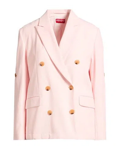 Kenzo Woman Blazer Light Pink Size 4 Cotton