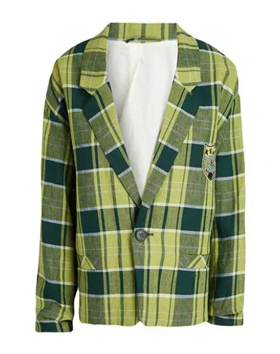 Kenzo Woman Blazer Military Green Size M Linen In Multi
