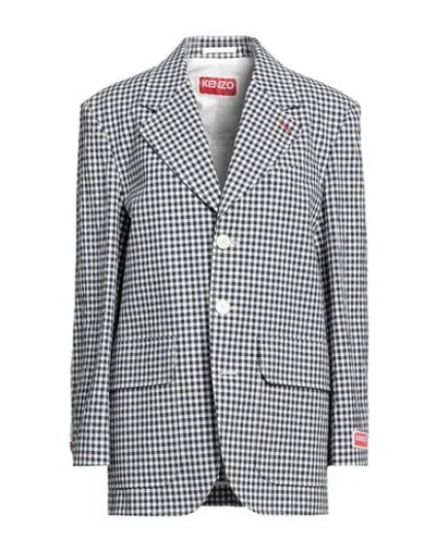 Kenzo Woman Blazer Navy Size 4 Cotton, Polyester, Lycra In White