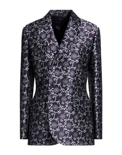 Kenzo Woman Blazer Navy Size 4 Polyester In Blue