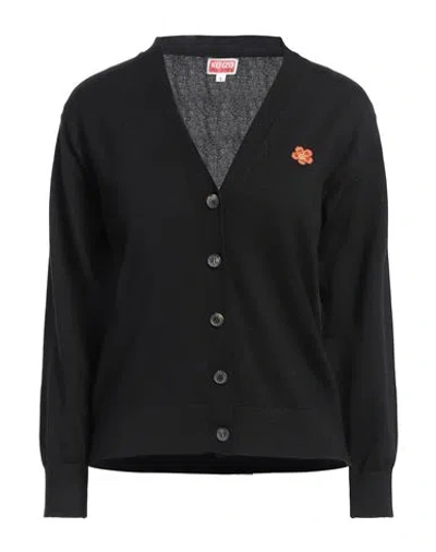 Kenzo Woman Cardigan Black Size L Wool