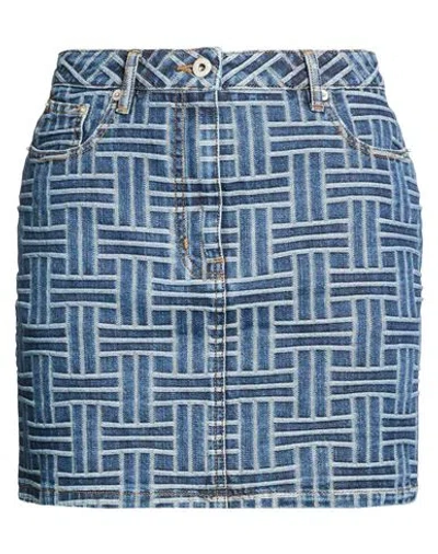 Kenzo Woman Denim Skirt Blue Size 26 Cotton