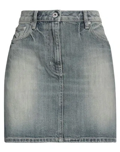 Kenzo Japanese Denim Mini Skirt In Blue