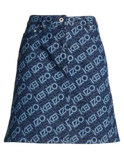 Kenzo Woman Denim Skirt Blue Size 28 Cotton