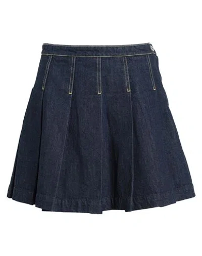 Kenzo Woman Denim Skirt Blue Size 30 Cotton In Rinse Blue Denim