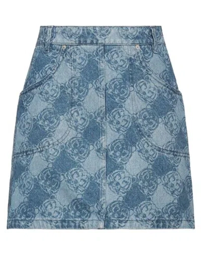Kenzo Woman Denim Skirt Blue Size 4 Cotton