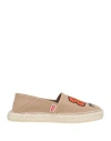 Kenzo Woman Espadrilles Beige Size 10 Textile Fibers