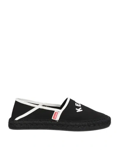 Kenzo Woman Espadrilles Black Size 5.5 Textile Fibers