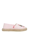 Kenzo Lucky Tiger Embroidered Espadrilles In Pink