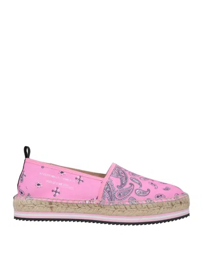 KENZO KENZO WOMAN ESPADRILLES PINK SIZE 5.5 TEXTILE FIBERS