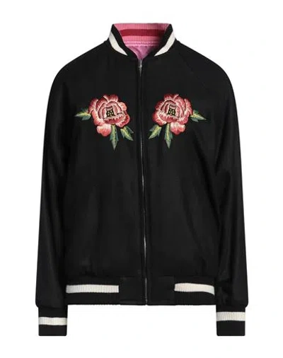 Kenzo Women's Souvenir Graphic Wool Blend Reversible Jacket In Black