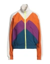 Kenzo Ladies Colorblock Sport Tracksuit Nylon Jacket In Orange