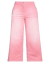 Kenzo Woman Jeans Pink Size 10 Cotton, Elastane In Pink