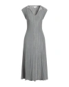 Kenzo Woman Midi Dress Grey Size S Polyester, Polyamide, Elastane