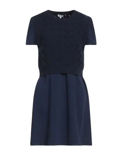 Kenzo Woman Midi Dress Navy Blue Size L Polyester